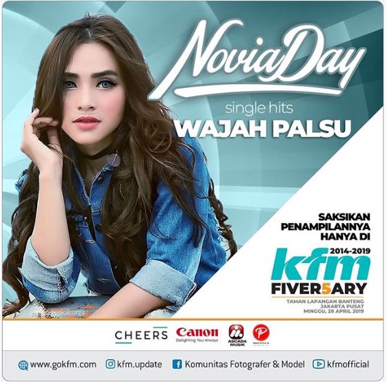 SteelMusicID's tweet photo. Buat kalian yg udah gak sabar nungguin Novia Day perform, bakal perform dalam promo single terbaru di acara anniversary KFM yg ke 5
hari : Minggu, 28 april 2019
lokasi : Taman Lapangan Banteng, Jakarta Pusat. https://t.co/ZaGPFP8lPF