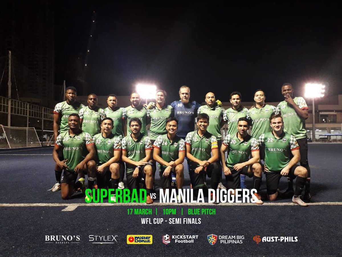 SuperbadFC's tweet photo. To the FINAL! SBFC getting a hard-fought win to punch their ticket for the WFL Cup Finals!

SBFC 3 - MD 2
⚽️ Juel (‘18)
⚽️ Mitch (‘32)
⚽️ Femi (‘65

#SuperbadFC #Superbadforlife #WFLCup #BrunosBarbers #StylexPh #MisterDonut #KickstartFootballPh #DreamBigPilipinas #AustPhils https://t.co/er5NZ2rpMd
