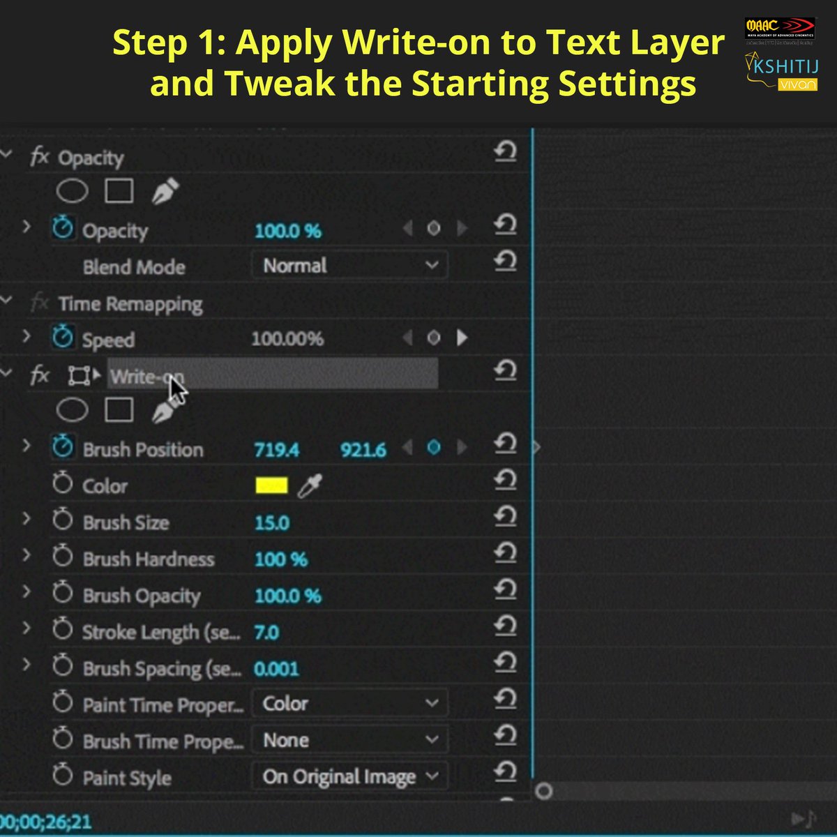 MaacAhmedabad's tweet photo. How to Create Animated Handwriting Effect in Adobe Premiere ??
https://t.co/U11o5e8fx5
#AnimatedEffect #AdobePremiere #complexscenes #MaacCGRoad #MaacSateliteRoad https://t.co/PrmJHzS7NE
