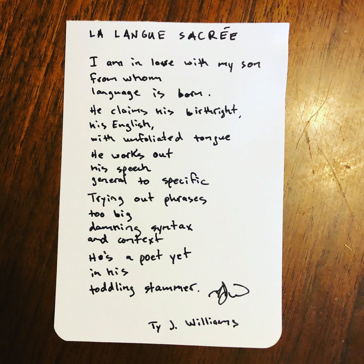 The poem that bought my ☕️ on #WorldPoetryDay2019  Written in 1993 about my first son. <a href="/CupOJoeCoffee/">Cup O' Joe</a> #paywithapoem