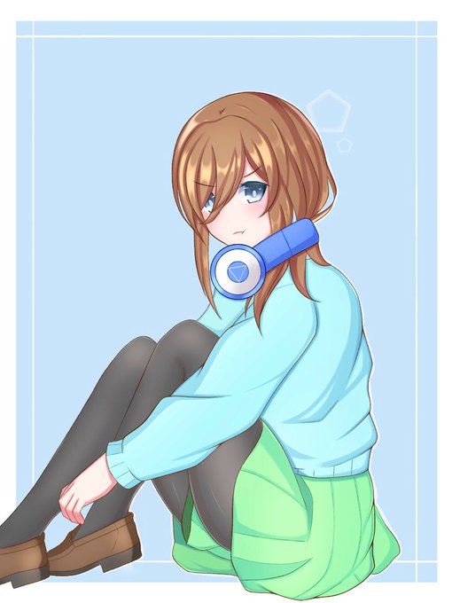 うらたんさんがTwitterに投稿した中野三玖(五等分の花嫁)のイラスト。