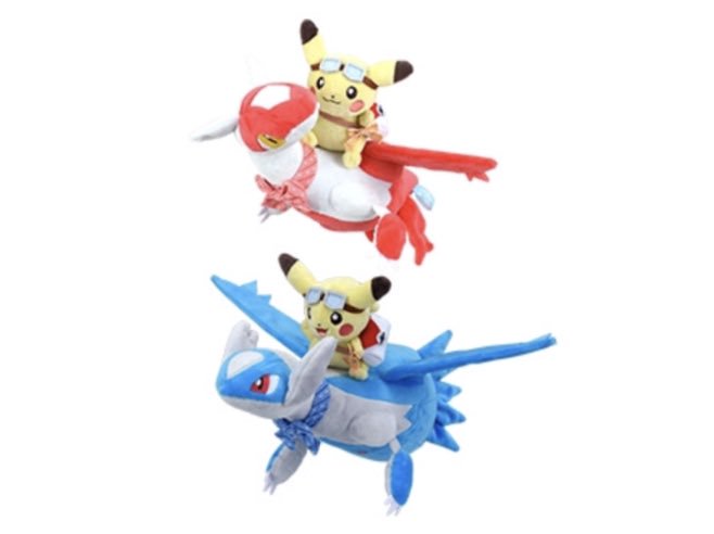 広島ピカチュウ、メタモンピカチュウ、ラティオス ぬいぐるみ ピカチュウとポケモンのぼり ポケモンセンターヒロシマR