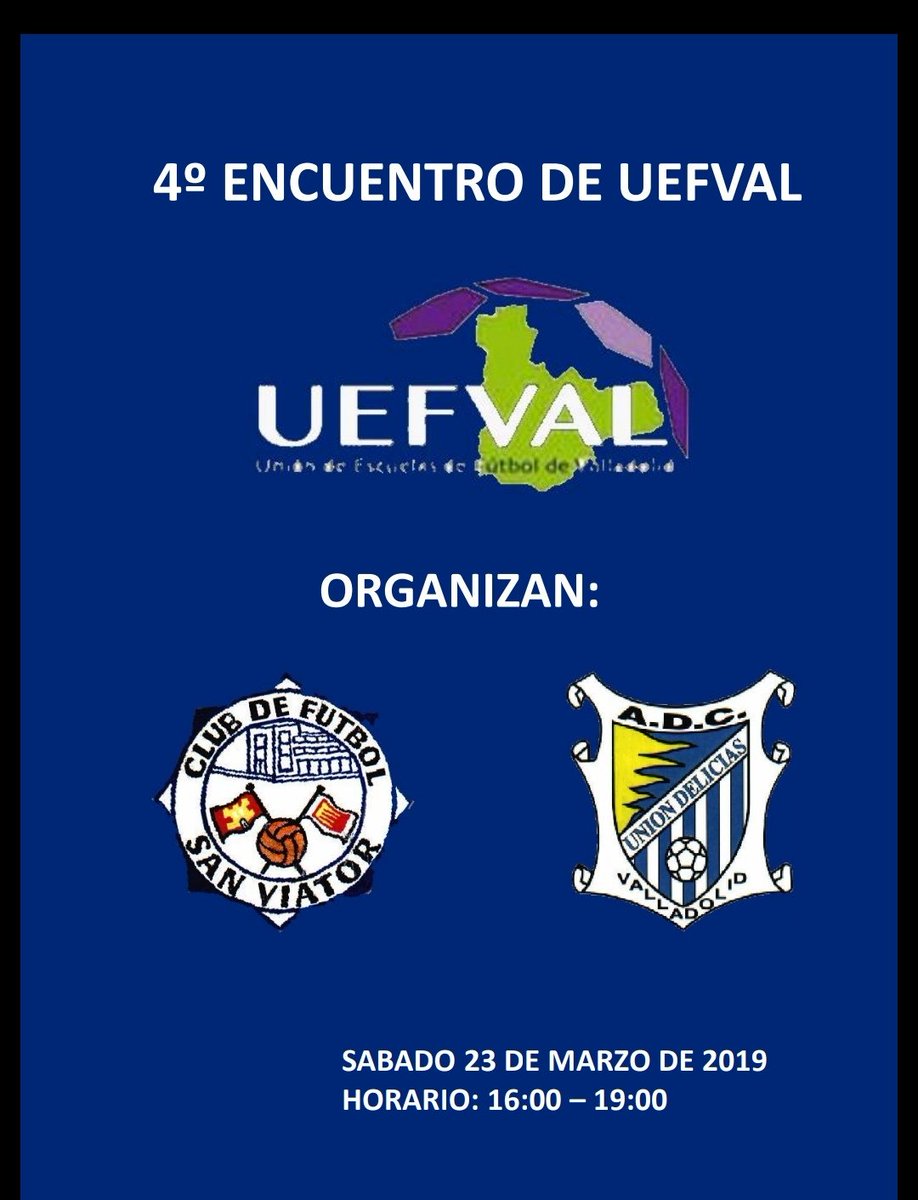 CDUnionDelicias's tweet photo. TIC TAC .... mañana en Parque Canterac, la magia del fútbol. ¡No te lo puedes perder! @uefval https://t.co/cYhNGVYNgz