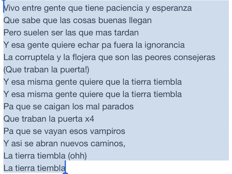 elalexgoncalves's tweet photo. La letra de “Tiembla” de @desordenpublico de 1993

Horacio viajando en el tiempo mis panas! https://t.co/gp2ZYz6URd