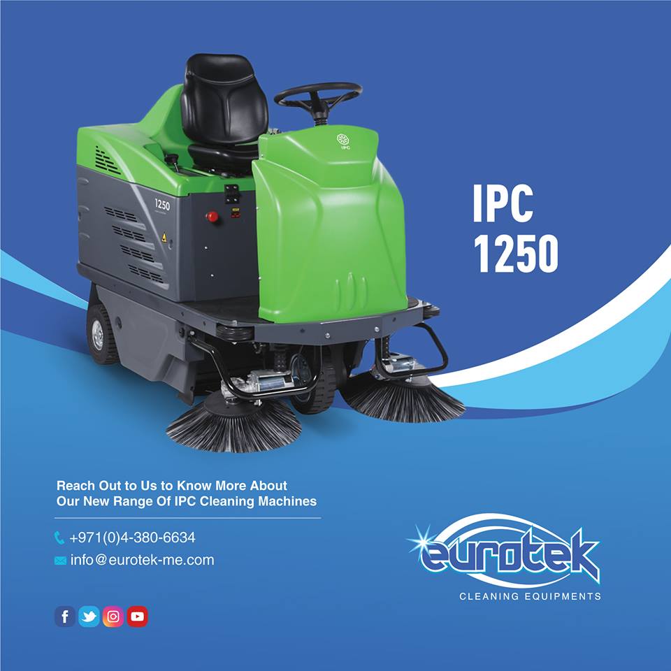 EurotekUAE's tweet photo. The IPC 1250 is a new addition to the Eurotek battalion of cleaning machines. 

Talk to us today for more information.

https://t.co/3cJZz7IBRE

#eurotek #cleaningmachine #machinecleaning #rideoncleaningmachine #cleaningmachineuae https://t.co/wotMcf6tBw