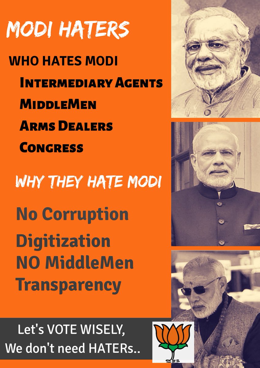 Nehap_India's tweet image. MODI HATERS - WHY they hate Modi, and who are those people.. They hate because they are against our Country, they hate Development, they hate Progress.. So vote Wisely. @narendramodi
@IndiaPran @ShefVaidya @MrsGandhi
@muglikar_ 
#WhyModiAgain 
#WhyTheyHateModi 
#ChowkidarPhirSe