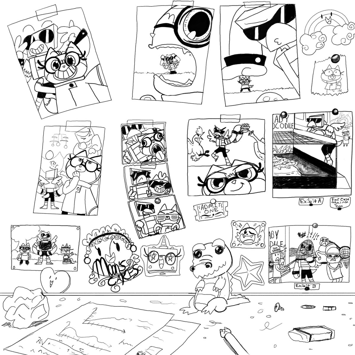BlarglyBloo's tweet photo. Sometimes you just wanna draw Lego characters man. #Unikitty #Hawkodile #DoctorFox #Hawkofox https://t.co/vtzzwAk86v