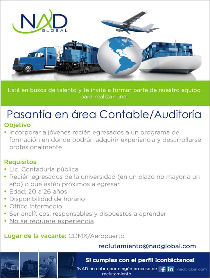 TalentoNAD's tweet image. #empleo #trabajo #CDMX #Becario #ComercioExterior #vacante #aeropuerto #contabilidad