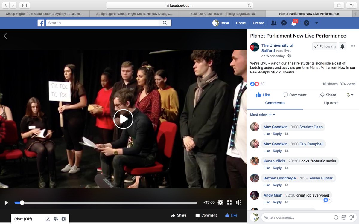 Plse  RT to give our fab students a shout for standing up for #rainforest and planet #stopclimatechange  #StayPositive  #takeaction #becomeunstoppable 1300 views so far <a href="/SalfordUni/">University of Salford</a>  youtube.com/watch?v=ETOkHC… facebook.com/salforduni/vid…