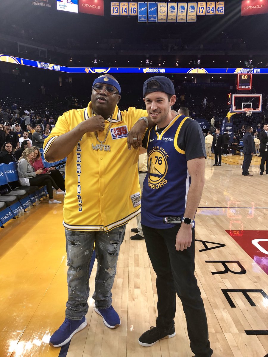 SeanPBell's tweet photo. .@SamuelAdamsBeer’s gave our @warriors #GetDrafted contest winner one heck of an experience! Thankful for our partnership with Boston Beer Company. #DubLife https://t.co/CG0QBF8SBQ