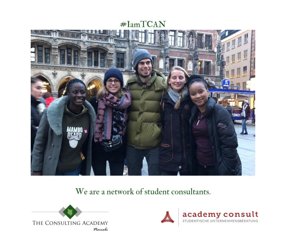 TcaNairobi's tweet photo. The Consulting Academy Nairobi meets Academy Consult Munich- strengthening our global network.
#YesTCAN
#studentconsulting https://t.co/gkyXW1kYac
