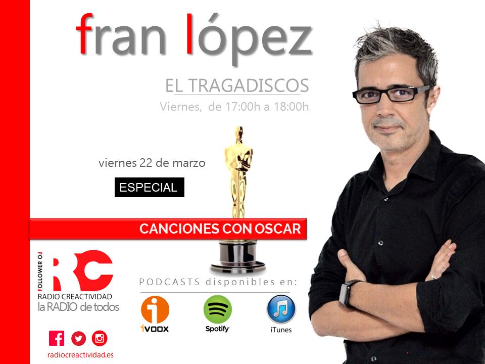 RCreactividad's tweet photo. Hoy a las 17:00h, Fran López te traerá las canciones que se llevaron una estatuilla de los Oscar. Aquí en https://t.co/pwIFcJPoF1 https://t.co/tPcutkoJUR