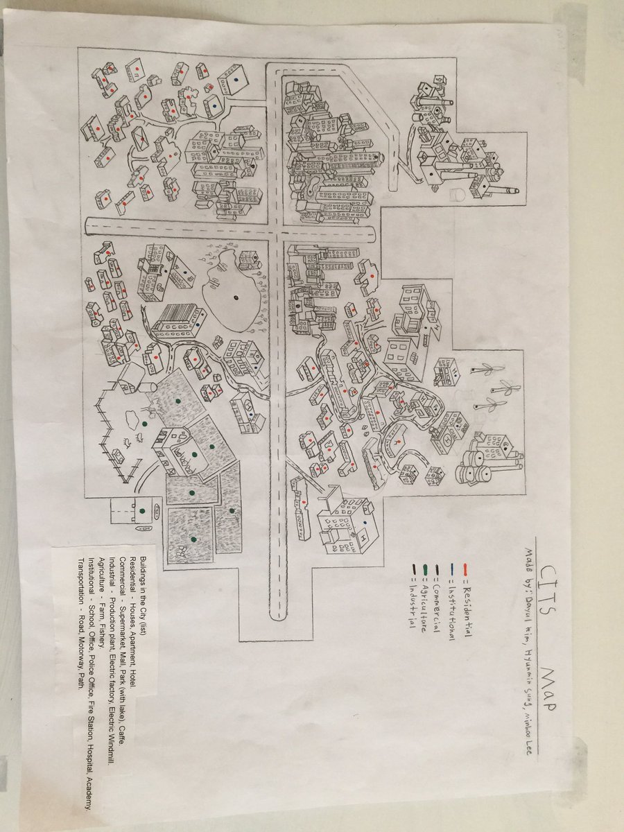 IICSCityBuilder's tweet photo. Grade 7 City Builders draw up zoning maps for their city. Finalists will soon be chosen. Citizens of the city will then hear the rational behind each design from their creator. @IICS1911 #IICSLearning @clinty #CITS https://t.co/Soeg3Hoeiu