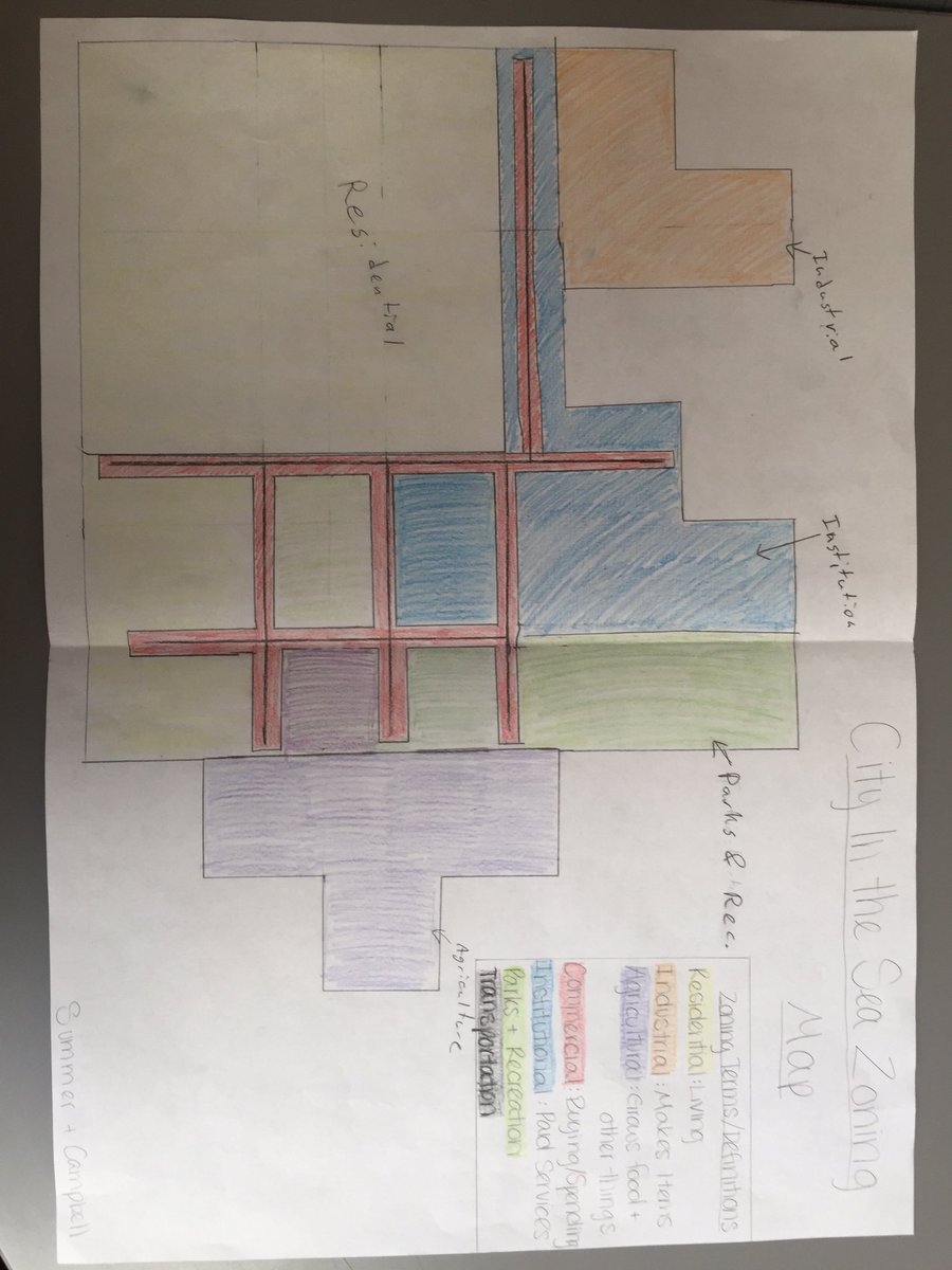 IICSCityBuilder's tweet photo. Grade 7 City Builders draw up zoning maps for their city. Finalists will soon be chosen. Citizens of the city will then hear the rational behind each design from their creator. @IICS1911 #IICSLearning @clinty #CITS https://t.co/Soeg3Hoeiu