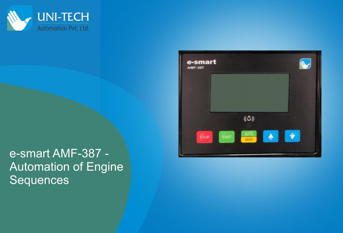 UniTech_Auto's tweet photo. e-smart AMF-387 automates the starting and stopping sequences, thus allowing completely unattended #Genset operation
For More Info: https://t.co/VsMr56bTif
#UNITECHAutomation #ChooseUnitech #wiringharnesses #electronic #industrial #products #cables #wires #AMF387 https://t.co/6lu1ZEGgeP