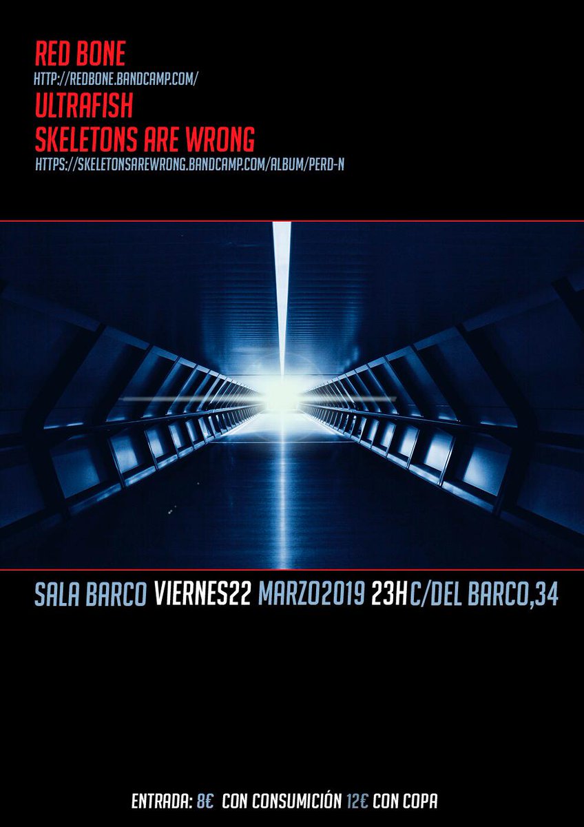 redbonemadrid's tweet photo. Esta noche estamos en la  @SALABARCO descargando toda nuestra energía. Te lo vas a perder? Apertura de puertas 23h. https://t.co/vpmzpeaDMB