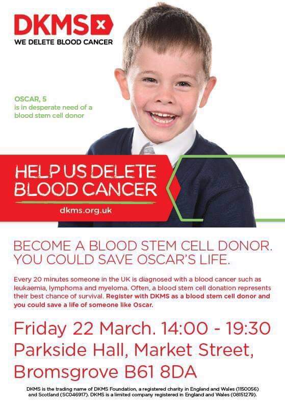 Meet little man OSCAR, he's only 5yrs young! In such a small time, he's been through weeks of intense chemotherapy, lumbar puncture and a bone marrow aspirate yet he's still smiling - let's keep Oscars smile alive and get him that much needed stem cell match #handinhandforoscar