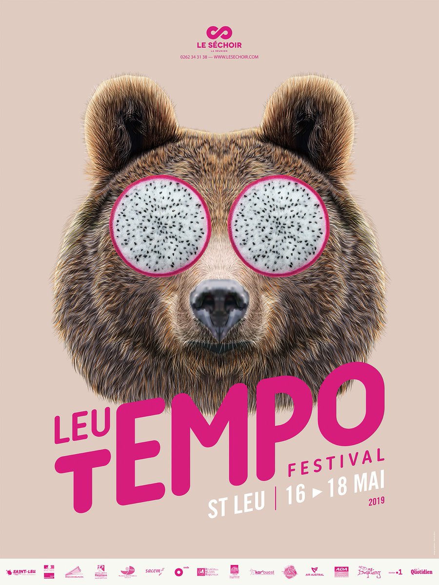 LeSechoir's tweet photo. [#LeuTempoFestival]
Leu Tempo Festival, c'est du 16 au 18 mai 2019! On vous dévoile le #programme très bientôt... En attendant, voici l' #affiche! 
#festival #programmation #pitayours #pitaya #ours #spectaclevivant https://t.co/7JET5pqFEs