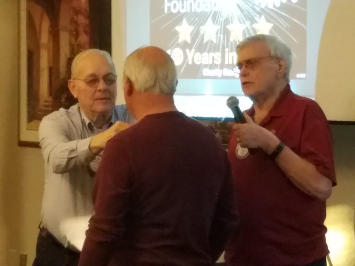 CoMoRotarySouth's tweet photo. We're recognizing Paul Harris Fellows today.  Kudos and thank you, Denise Payne, Nick Nichols and David Russell. https://t.co/Udh5EvMip7