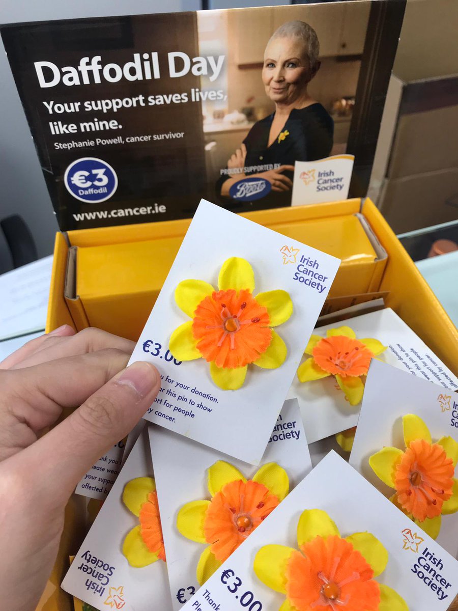MCIIreland's tweet photo. Our MCI ladies are out and about around @DunLaoghaireBID today, please don't forget to buy daffodil pins and donate. All funds will go to the @IrishCancerSoc 

#DaffodilDay #FridayFeeling #MCI 

@MCI_Group https://t.co/9RFlAS9Oxd