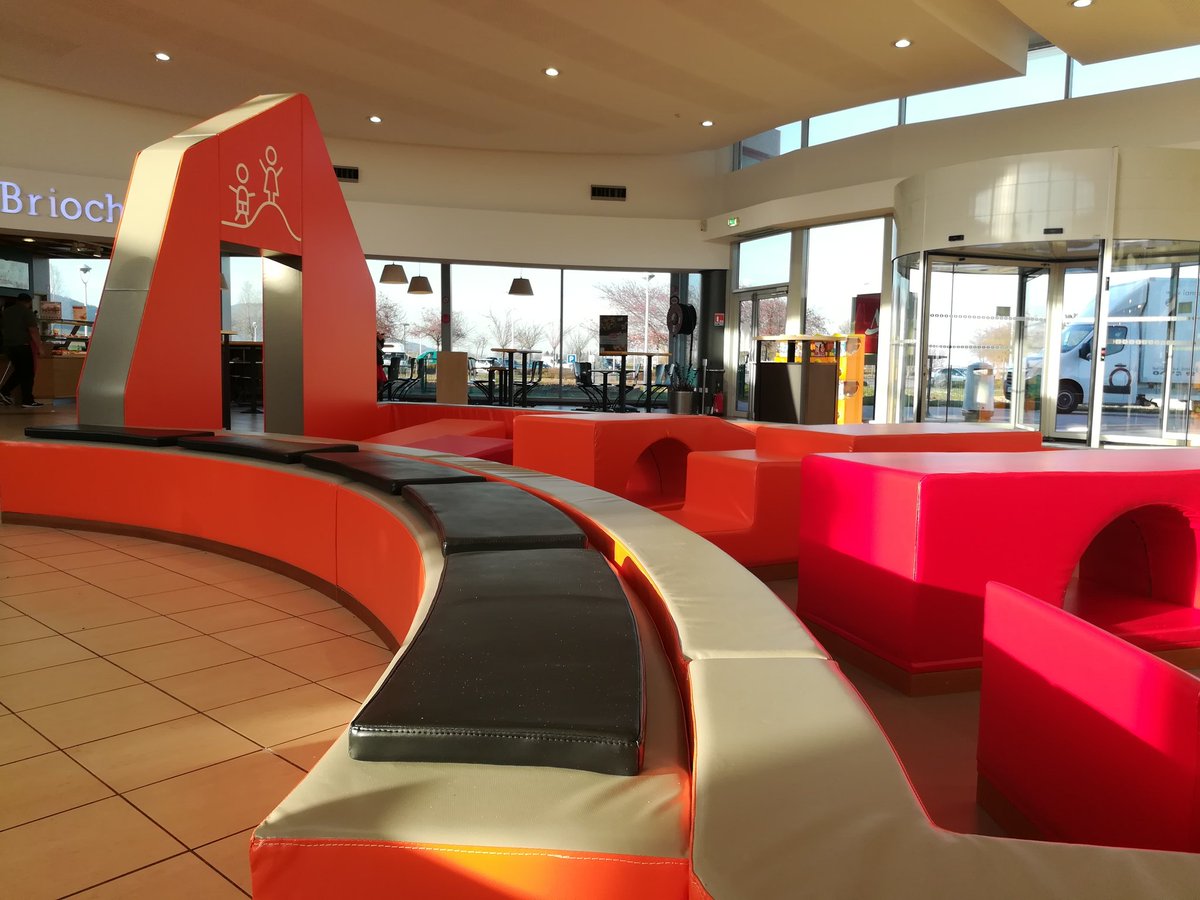 Nouvelle espace mousse pour l'aire d'autoroute du Haut Koenigsbourg près de Colmar