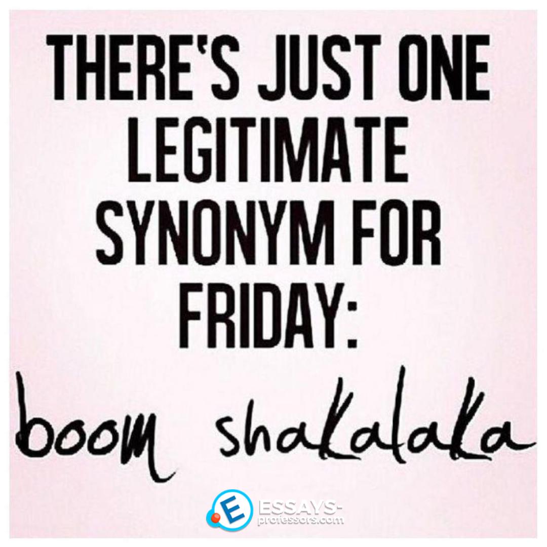 essays_prfessrs's tweet photo. There is just one legitimate synonym for Friday: boom shakalaka!π€ͺ
https://t.co/ZIcg8ZPzZY
#essays_professors #friday #holiday #CustomWritingEssays #AcademicWritingAssignments https://t.co/wdwDrwuEQo