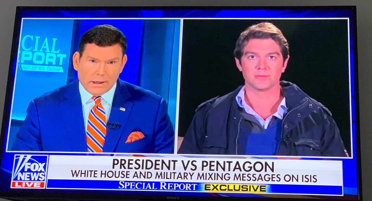 uknounome's tweet photo. @BretBaier you may have had @BenjaminHallFNC on your program yesterday, however, he appeared on all of @FoxNews programming pushing the narrative that isis was no more. Talk about #BeingOverExposed #Shameful @realDonaldTrump, why would any network repeat same clip? #NotExclusive https://t.co/xReiqz1U9f