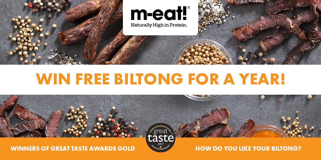 We're giving 5 lucky m-eaters the chance to win free biltong for a year! You also get 20% off your first subscription box with the code: MEETMEAT20 Sign up on our website to enter now m-eat.co.uk/account/regist…