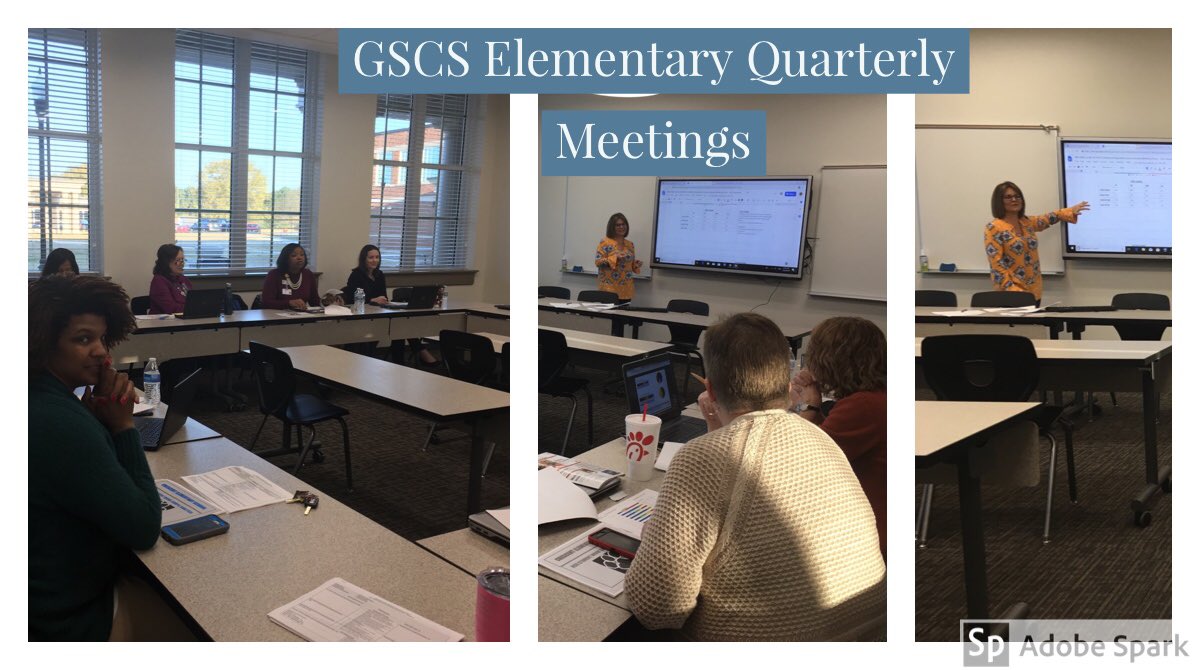 GSCS Elementary Quarterly Meetings with Principals. Great discussion and dialogue with principals about student performance! ⁦@GriffinSpalding⁩ #GSCSTakesTheLead