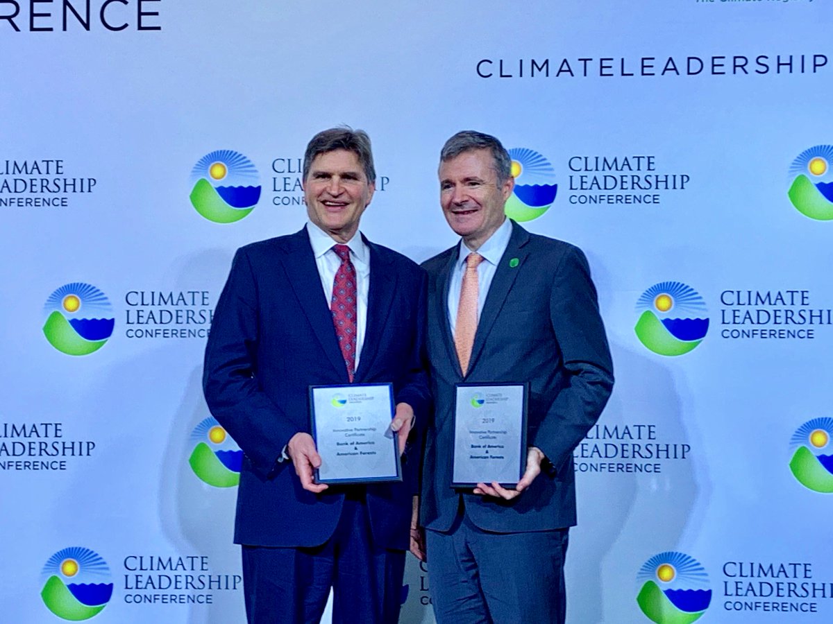 In 2013 @BankofAmerica & @AmericanForests launched our Community ReLeaf partnership to give cities #PowerTo slow climate change + protect public health with #UrbanForests. @TheCLC2019 Innovative Partnership Award confirms our vision has become reality! #TheCLC @WeAreSUFC