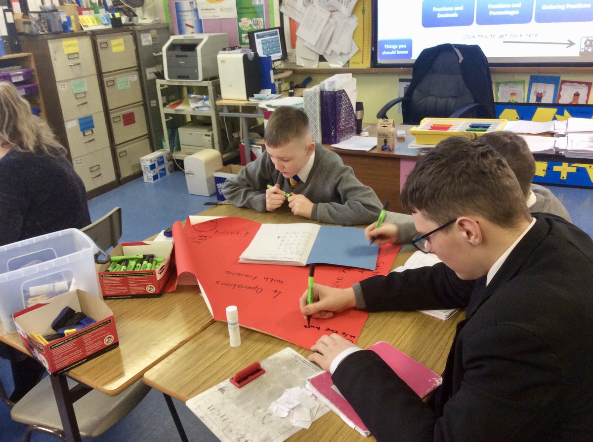CorpusMaths's tweet photo. Fabulous and Fun Fridays with Fractions! Pupils enjoyed revising knowledge of the 4 operations through group work, oracy and creativity #talkmaths @corpusbelfast @strosesbelfast https://t.co/HgmvpWYF5J