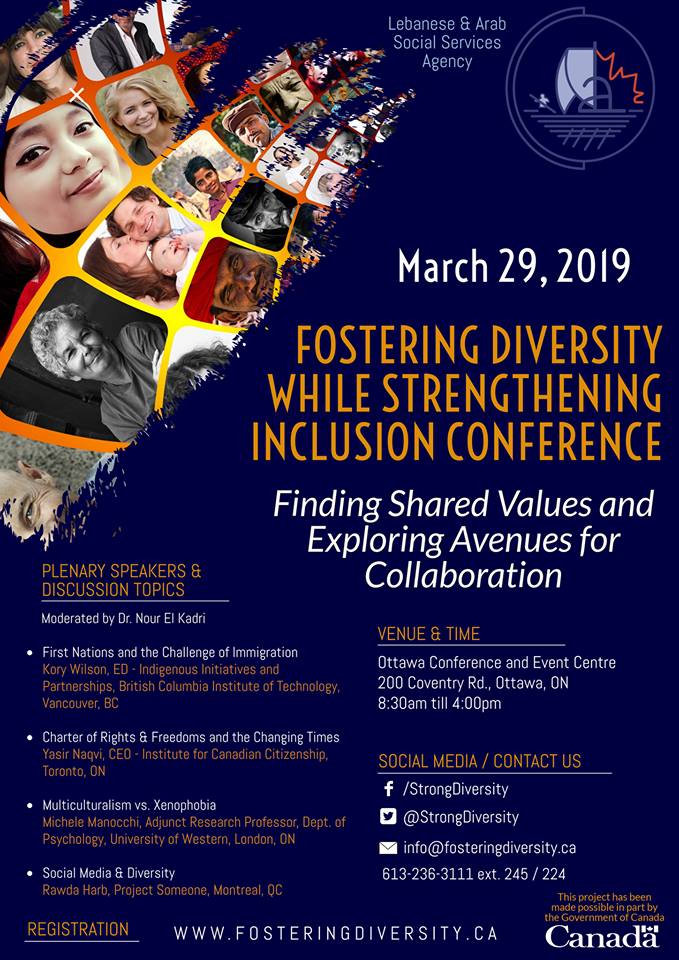 Fostering Diversity Closure Conference
March 29th, 2019

Registration:
Eventbrite: eventbrite.ca/e/fostering-di……
or
Website: fosteringdiversity.ca/events/