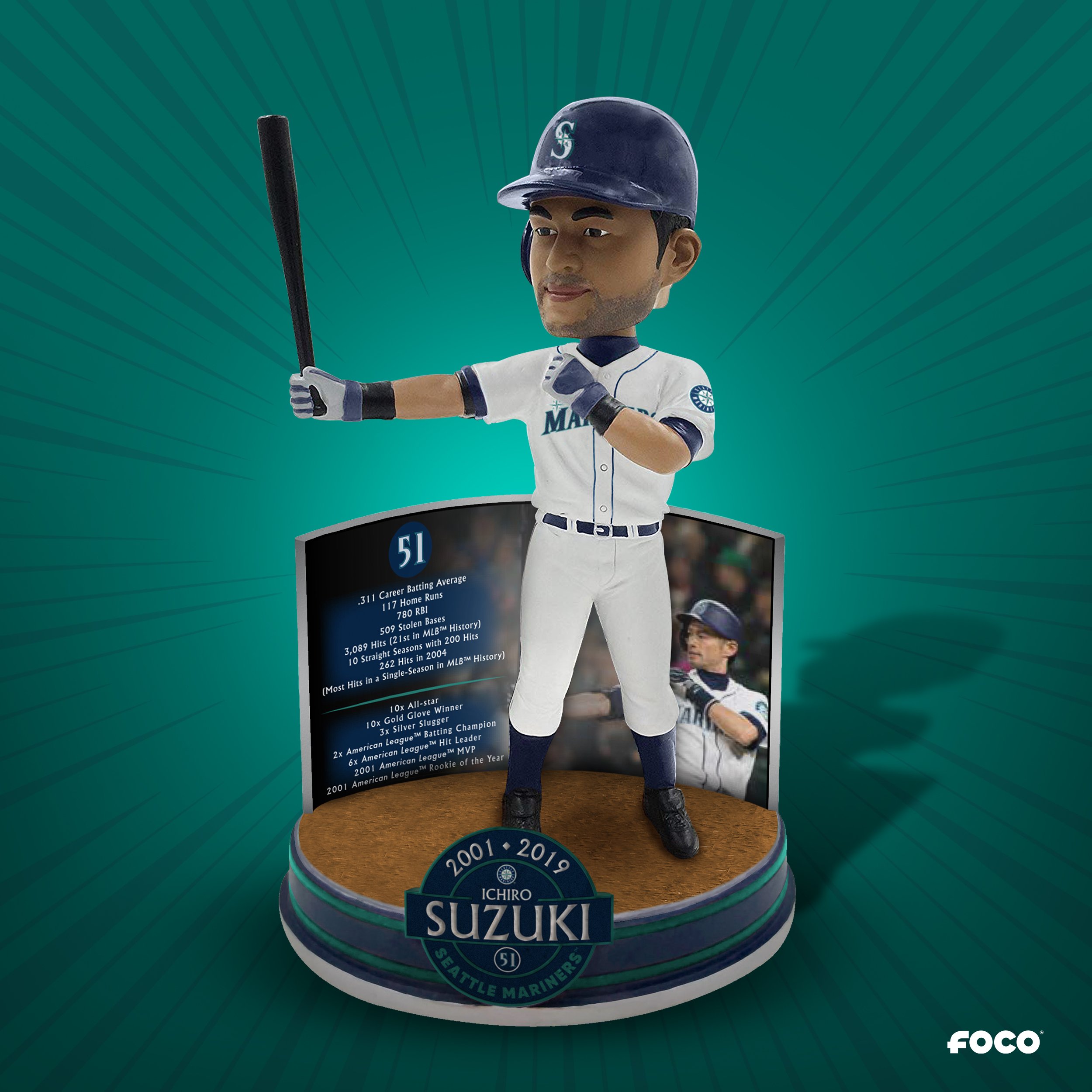 Ichiro Suzuki Seattle Mariners 2009 Bobblehead Bobble SGA at 's  Sports Collectibles Store