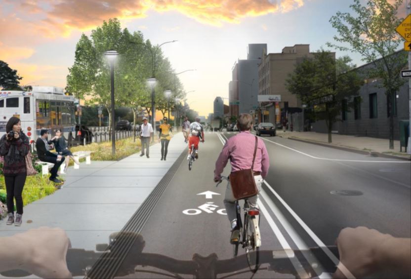 Gothamist's tweet photo. Why Is The Next Phase Of The Queens Boulevard Bike Lane Still In Limbo? https://t.co/qAXch2gUv0 #bikenyc https://t.co/ghU9qHm5Iy