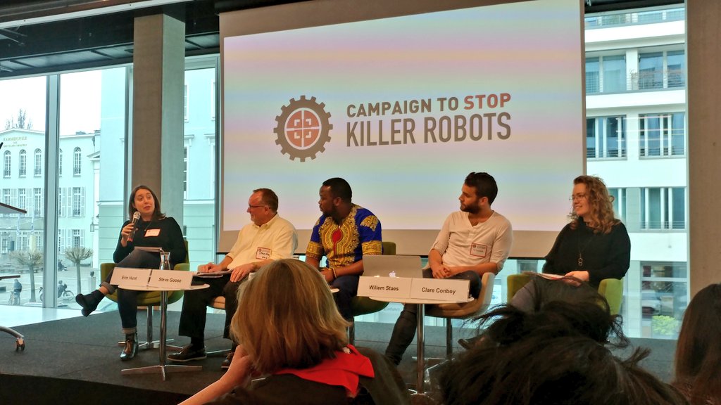 anna_ikeda's tweet image. What would it take to build a good campaign? @erinlynnhunt says: set clear goals &amp;amp; plans, enlist allies, coordinate &amp;amp; communicate, have fun, and believe that you can make a difference! #killerrobotsGer