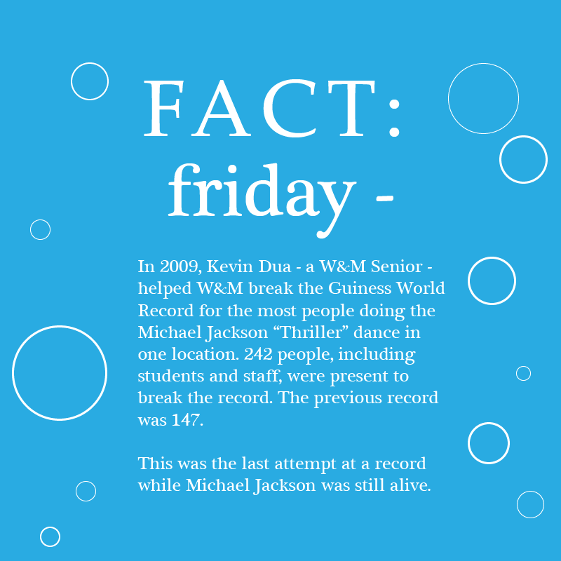 WMDOSOffice's tweet photo. It's time for another thrilling #FactFriday ! At W&amp;M our students work hard, but they also find time to pursue their own projects. A student named Kevin was a record setter in 2009 with his personal project, check it out: #wmdoso https://t.co/2gC1Lg2jeB