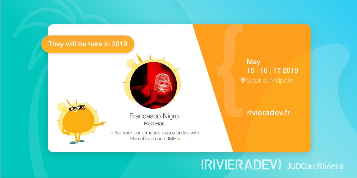 RivieraDEV's tweet photo. We are delighted to have @forked_franz as speaker this year at #RivieraDEV #JUDCon
💻 Set your performance biases on fire with FlameGraph and JMH
#performance #java #flamegraph #profiler #benchmark
#SophiaAntipolis ☀️🌴 https://t.co/d7grBlpZNk