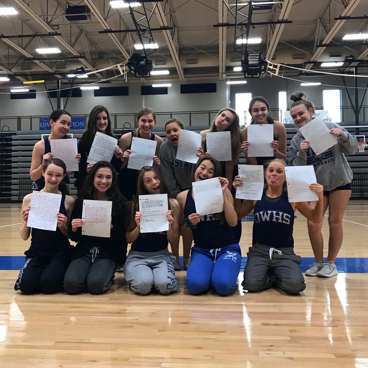 OlatheWestDance's tweet photo. So excited to be pen pals and make connections with the fabulous ladies of the Manhattan HS Dance Team! Watch the mail later next week! #snailmailftw #fromotowntomhk https://t.co/i9u6zSTadN