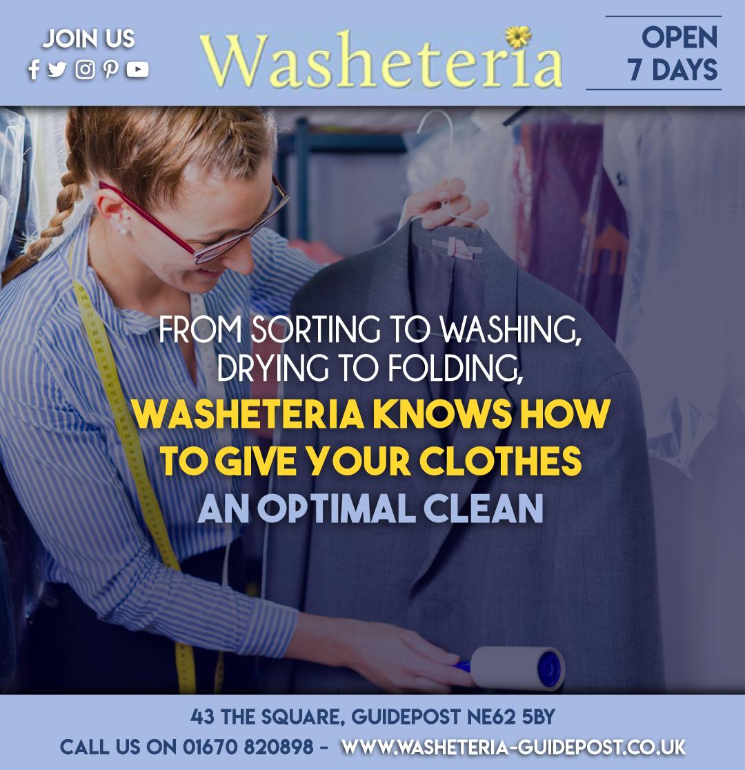 From sorting to washing, drying to folding, <a href="/Washeteria1/">Washeteria</a> knows how to give your clothes an optimal clean!
Visit washeteria-guidepost.co.uk   
Call on 01670 820 898 to inquire more
#wash #clean #service #laundry #iron #home #clothes #affordable #fast #comfort #flexible #overall #look