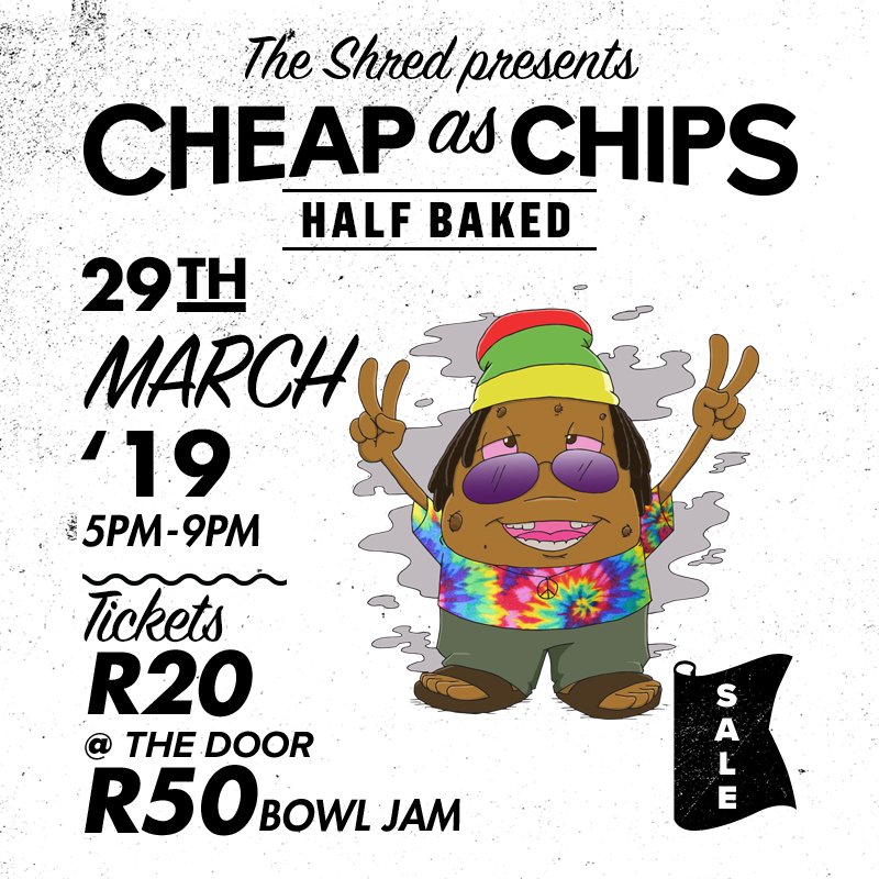 brandcollectsa's tweet photo. PRICES GETTING TOO HIGH?
.
.
.
Well let's all slow down a bit & head on over to Cheap As Chips Market on the 29th March for some irie deals.
.
.
.
Swing by our pop-up store and we'll hook you up 🔥🔥🔥
#sale #capetownskate #brandcollective #fashion #style #capetown https://t.co/4TjUAKneMf