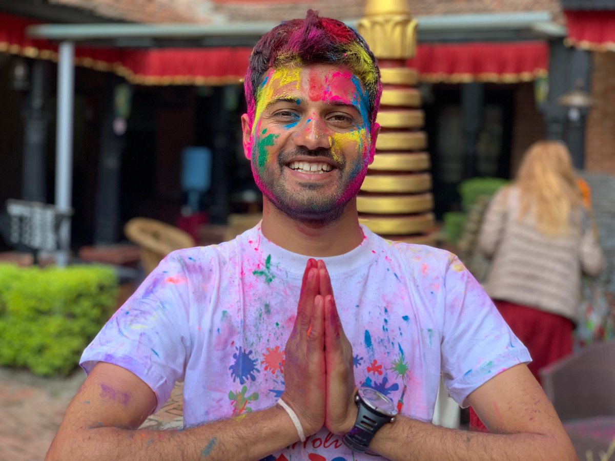 RijalResham's tweet photo. #Holi_celebration_late_post
The festival of colour, forget, forgive & make your life colourful. That's how we celebrate the Holi Hole in Nepal.
#Holi #Nepal #festivalTours #festivity #wanderar #happyMountain #tourWithMe #trekWithRay https://t.co/wEHV1fQrHP