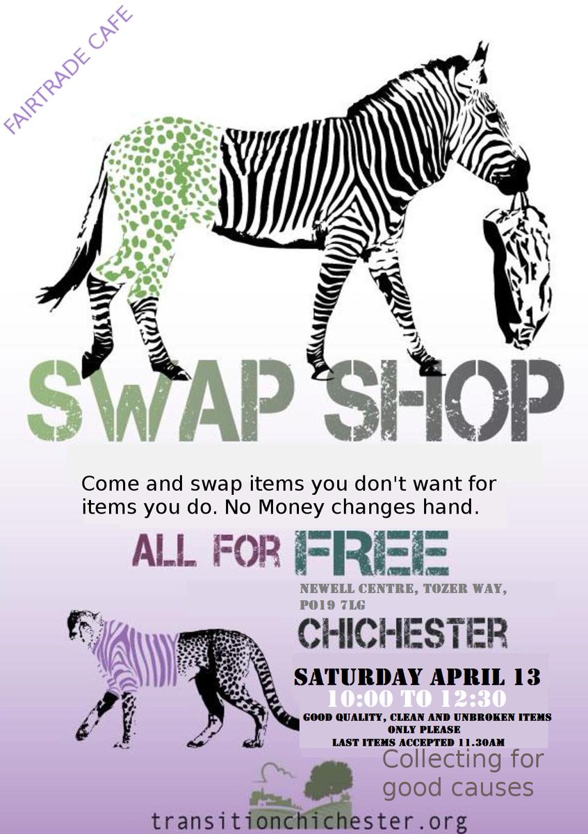 TransitionChi's tweet image. We are still looking for volunteers to help at the Swapshop and also for any cafe contributions. 
Please contact communications@transitionchichester.org.uk if you can offer any help
Thank you