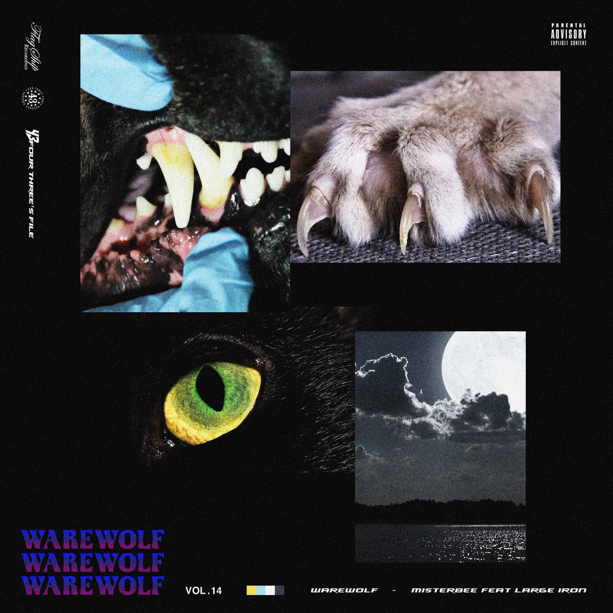 43FORCERECORDS's tweet photo. 【3/24配信開始】
#43sFILE No.14
Warewolf feat. LARGE IRON - MisterBee
(Produced by MisterBee)
#43FORCERECORDS #FlagShipRec https://t.co/6QDi3UhVZU