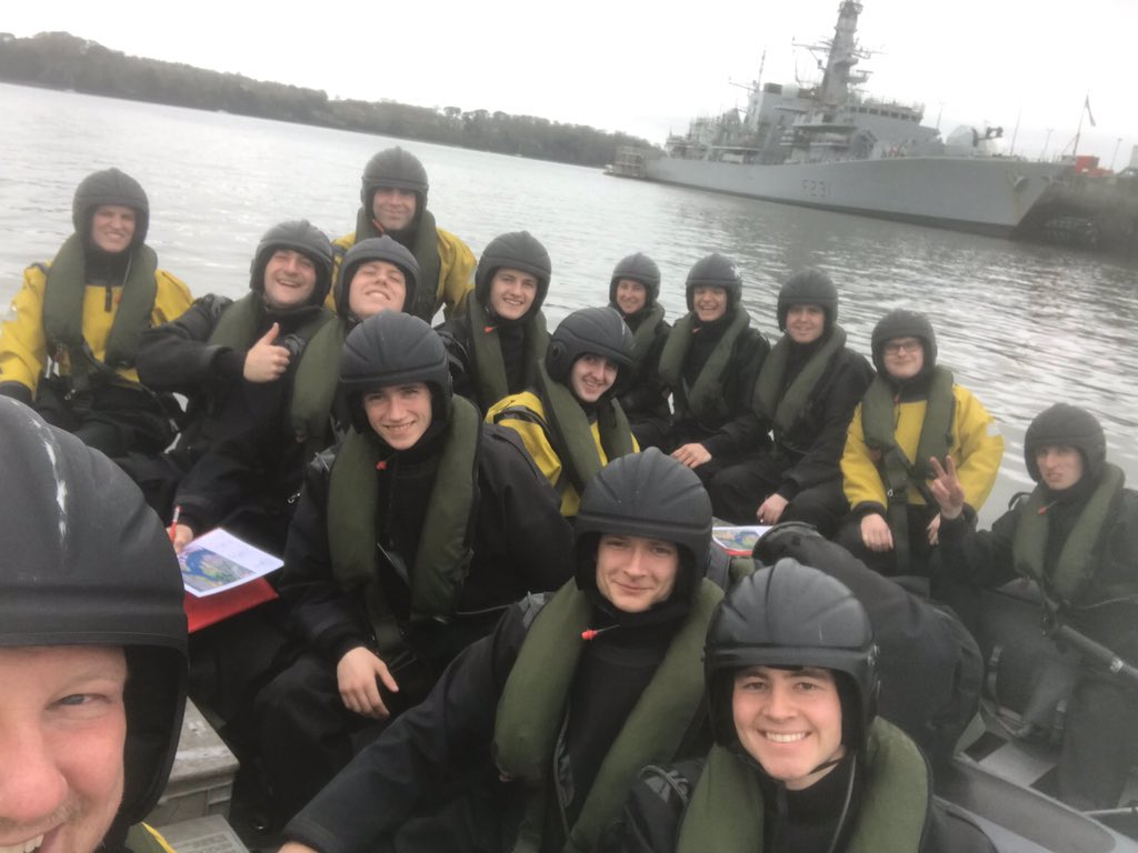 HMS_Raleigh's tweet photo. In almost perfections conditions the #Cornwell31s Port Class take their turn for the navigation exercise. #alwaysbeasailor #finalex https://t.co/faEncsftEs