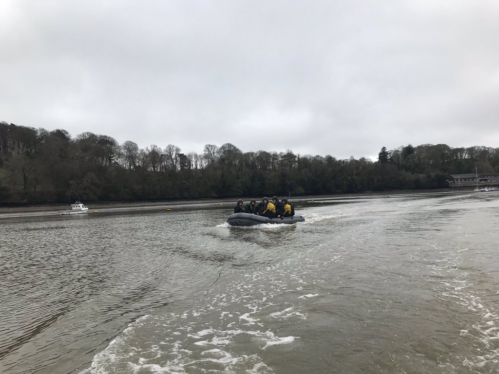 HMS_Raleigh's tweet photo. In almost perfections conditions the #Cornwell31s Port Class take their turn for the navigation exercise. #alwaysbeasailor #finalex https://t.co/faEncsftEs