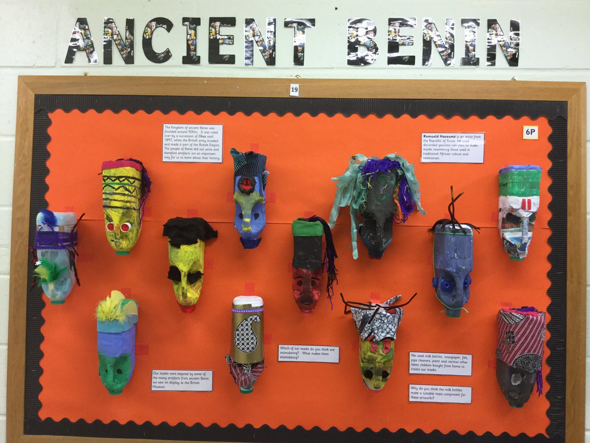 SSPP_Primary's tweet photo. The artwork in both year six classes is now complete and being displayed. #completecurriculum #SSPP @Ofstednews #TheMaya #AncientBenin https://t.co/3ST1KhjQ0J
