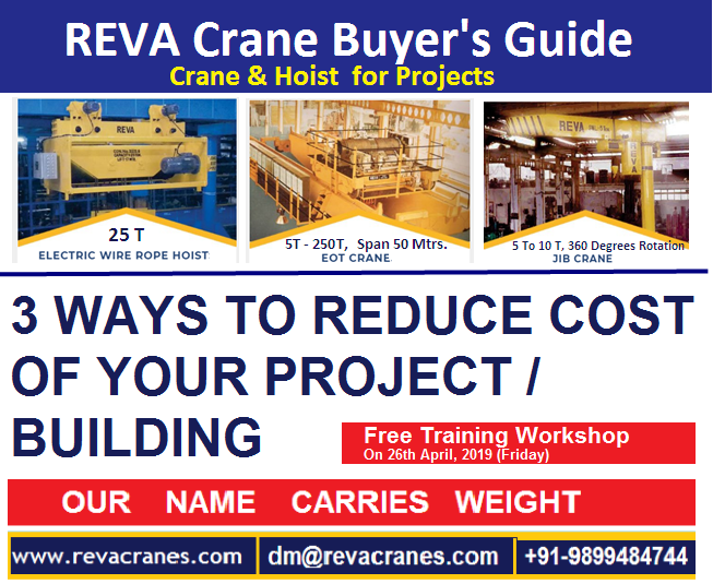 revadmkt's tweet image. 3 WAYS TO REDUCE COST OF YOUR PROJECT/BUILDING
Join Free Training Workshop on 26th April 2019 ( lp.revacranes.com/Buying-Facts-C… )

#CraneBuyers  #HoistBuyers #FreeTrainingWorkshop