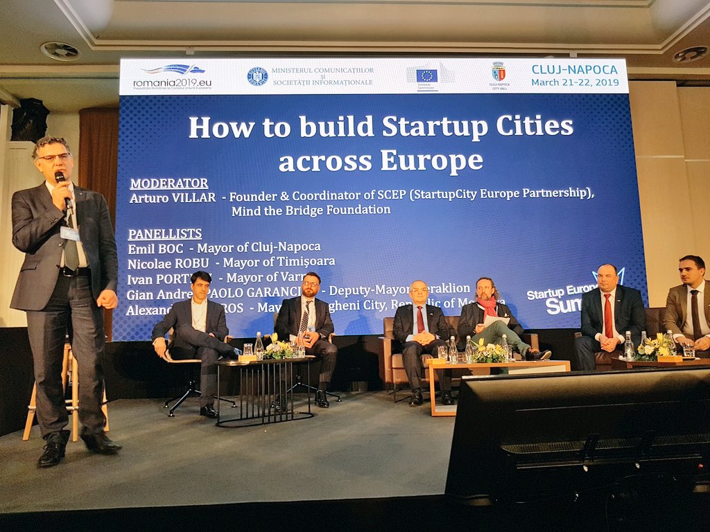 #SES19 @isidrolaso introducing @StartUpEU @MindTheBridge StartupCity Europe Partnership, an effort aimed  to better distribute startup resources outside major hubs & share best practices among smaller cities