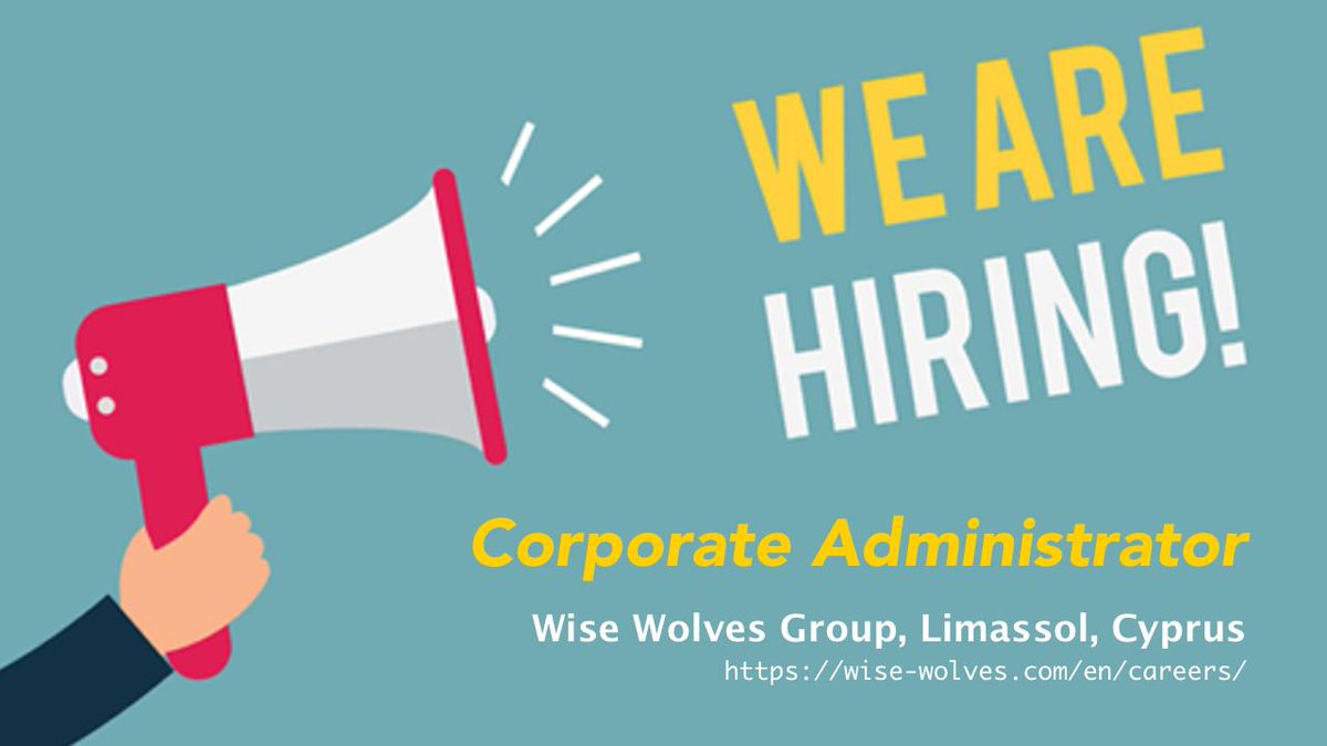 WiseWolvesJobs's tweet photo. We are #hiring! Corporate Administrator in #Limassol, #Cyprus!
Read https://t.co/kDM2r6BufV … & Apply ASAP
#cyprus #limassol #jobs #job #hiring #wwg #wisewolvesgroup #работа #кипр #лимассол #работанакипре #кипрработа #естьработа #нужнаработа https://t.co/ScwBCahWwJ