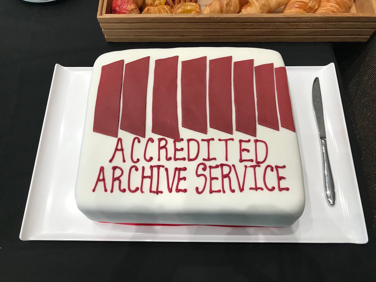 BAC_Chair's tweet photo. Of course there is a cake! #HSBCArchive #archivecake ⁦@ArchiveCake⁩ https://t.co/iELUjBYl7W